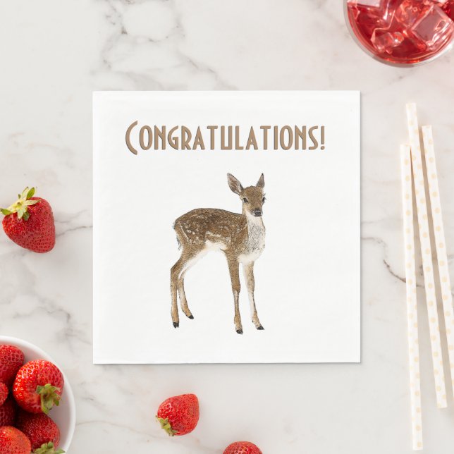 Serviette En Papier Félicitations à Little Fawn (En situation)