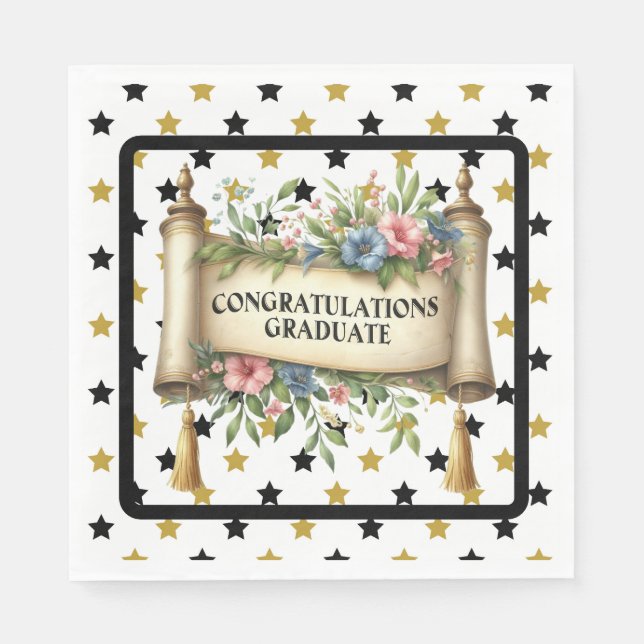 Serviette En Papier Félicitations diplômé (Devant)