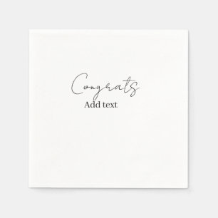 Serviette En Papier Félicitations diplômé nom date