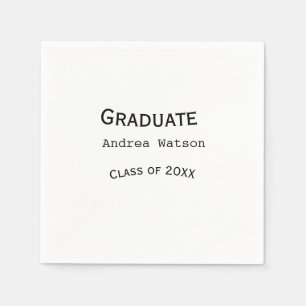 Serviette En Papier Félicitations diplômé nom promotion 20XX type w