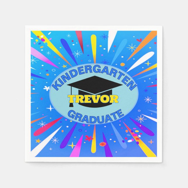 Serviette En Papier Félicitations ! Jardin d'enfants Diplômé sur mesur (Devant)