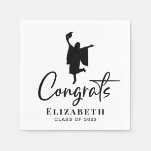 Serviette En Papier Félicitations pour sa fête de diplôme