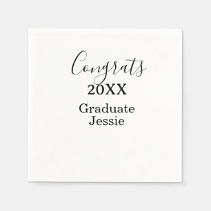 Serviette En Papier Félicitations simples pour la remise des diplômes