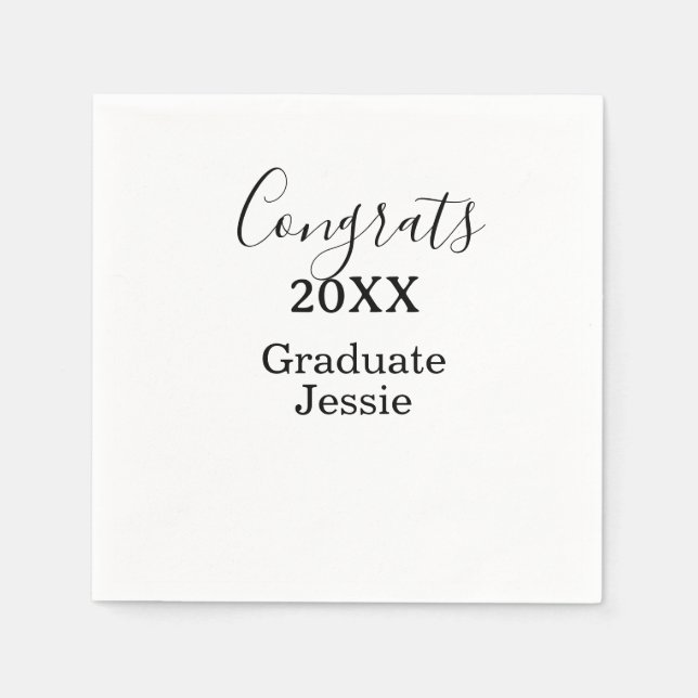 Serviette En Papier Félicitations simples pour la remise des diplômes  (Devant)
