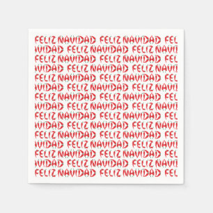 Serviette En Papier Feliz Navidad Red Chile Pepper