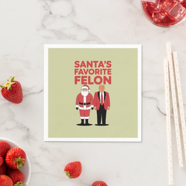 Serviette En Papier Felon Trump favori de père Noël, républicain de No (En situation)