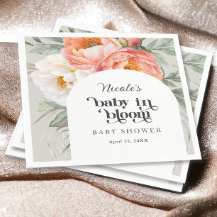 Serviette En Papier Feminine Floral Baby in Bloom Baby shower