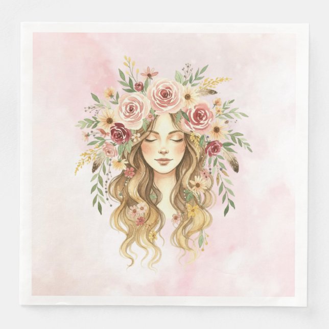 Serviette En Papier Femme (Devant)