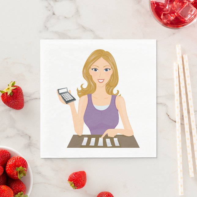 Serviette En Papier Femme de finance (Créateur téléchargé)