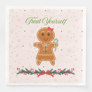 Serviette En Papier Femme en pain d'épices de Noël