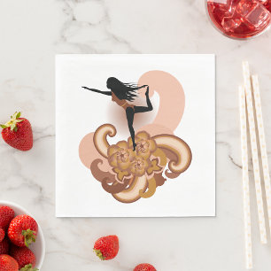 Serviette En Papier Femme faisant du yoga