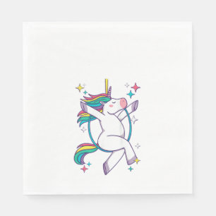 Serviette En Papier Femme Lyra Unicorn, Aerial Hoop Unicorn, Aerialis