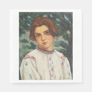 Serviette En Papier Femme paysanne roumaine (par Stefan Dimitrescu)