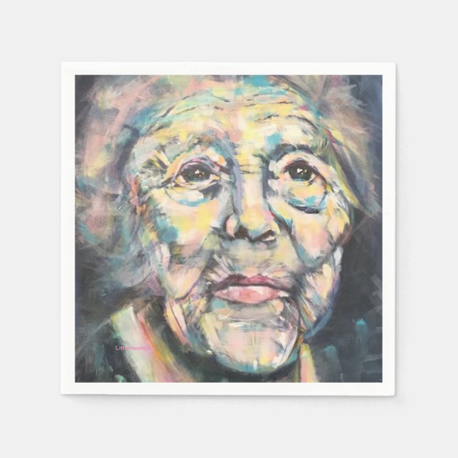 Serviette En Papier femme plus âgée (Devant)