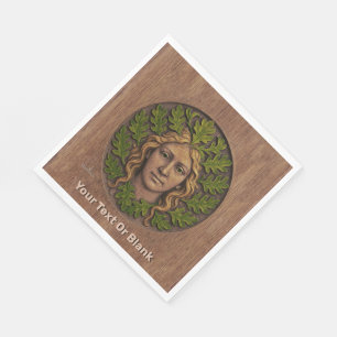 Serviette En Papier Femme verte - Bois