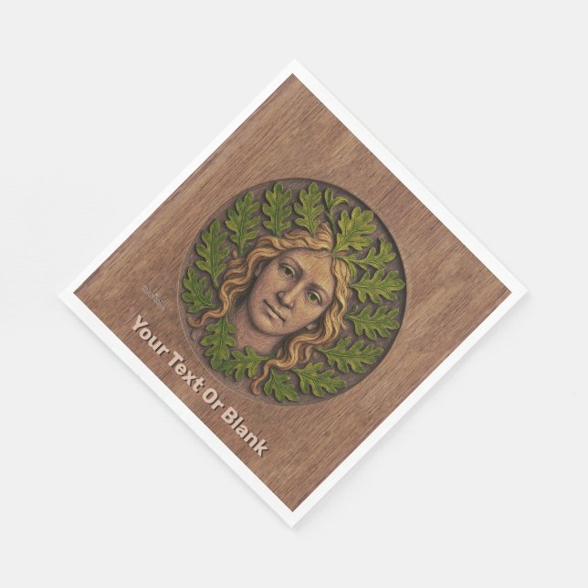 Serviette En Papier Femme verte - Bois (Coin)