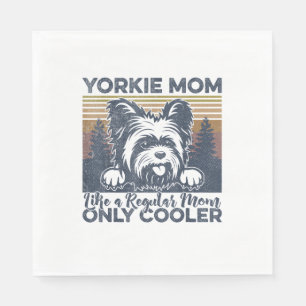 Serviette En Papier Femme Yorkie Maman _Yorkshire Mama Chien Fête des
