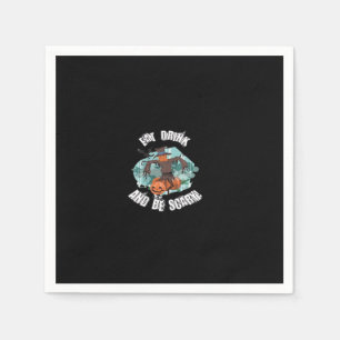 Serviette En Papier Femmes Manger Boire Et Être Effrayant Halloween Mo