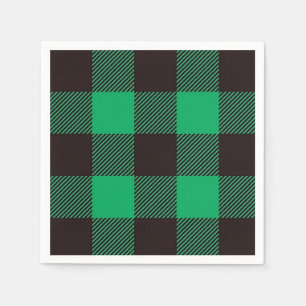 Serviette En Papier Ferme de En vichy Buffalo noir vert