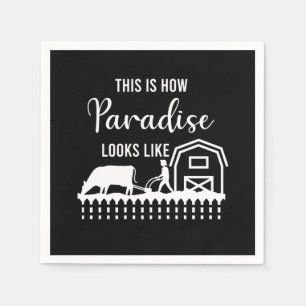 Serviette En Papier Ferme Fermier Agricole Vache champ Hobby Tracteur