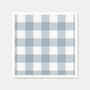 Serviette En Papier Ferme Rustic Blue Buffalo Plaid Carré