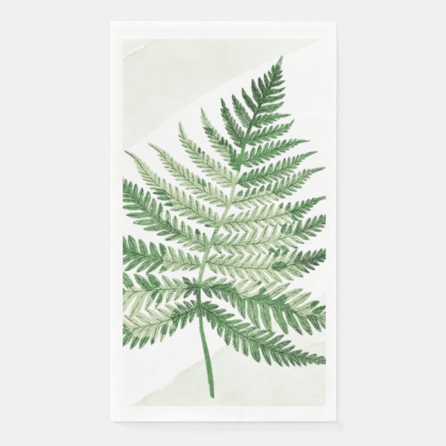 Serviette En Papier Ferme verte minimaliste (Devant)