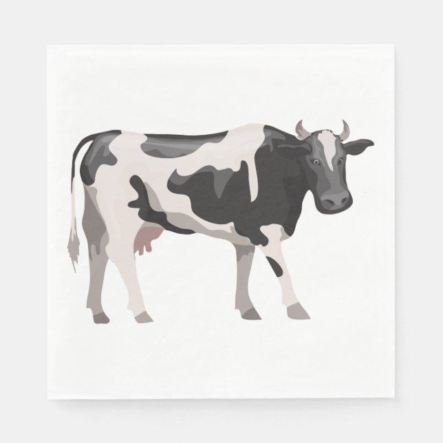 Serviette En Papier Ferme Vie de campagne Amoureux des vaches Mariage  (Devant)