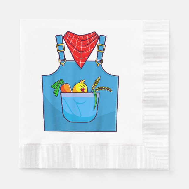Serviette En Papier Fermier Simple Cute Farm (Devant)