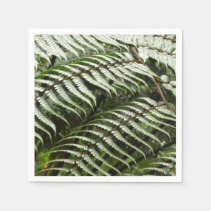 Serviette En Papier Fern Fronds II Dark Green Nature
