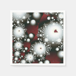 Serviette En Papier Festif 2 Snowflakes Art Fractal fin