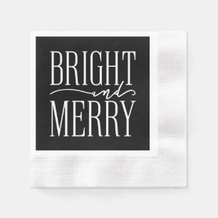 Serviette En Papier Festif moderne et lumineux Festif Black Holiday