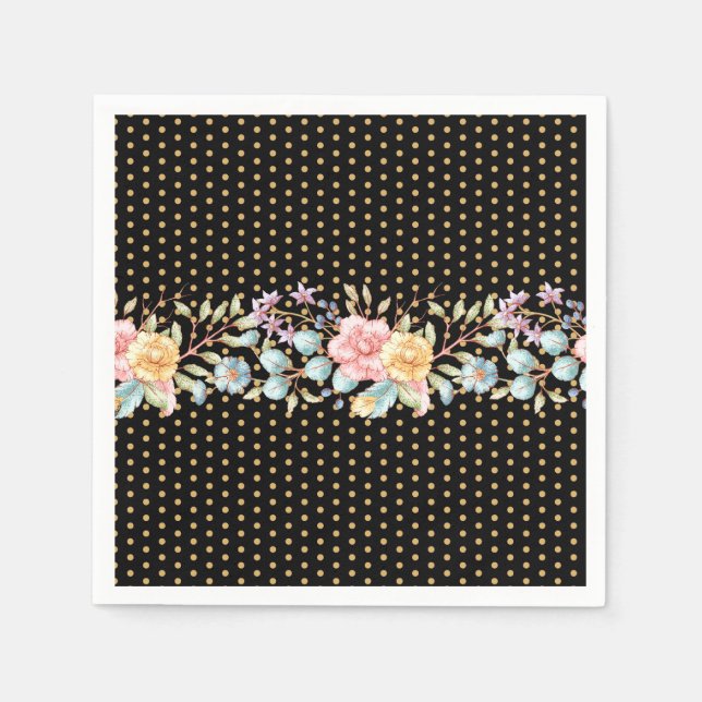 Serviette En Papier Festif Night Blooms (Devant)