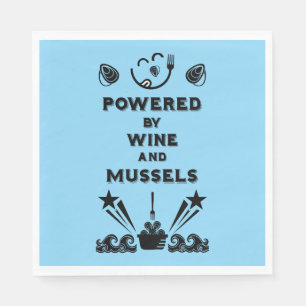 Serviette En Papier Festival de moules et de fruits de mer