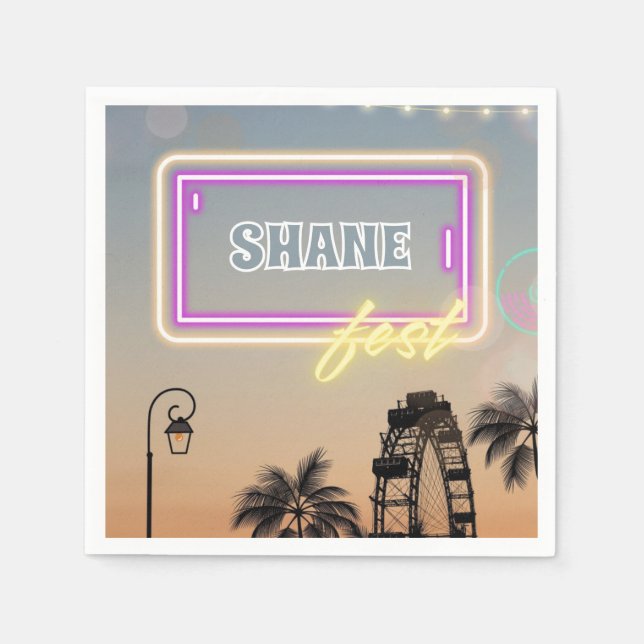 Serviette En Papier Festival de musique Concert Anniversaire (Devant)