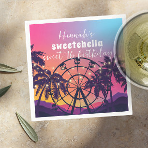 Serviette En Papier Festival de musique   Ferris Wheel Palms Sweet 16