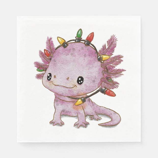 Serviette En Papier Festive Axolotl (Devant)