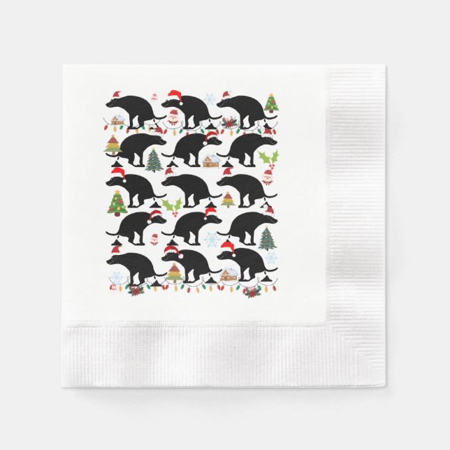 Serviette En Papier Festive Fido Drôle Noël (Devant)