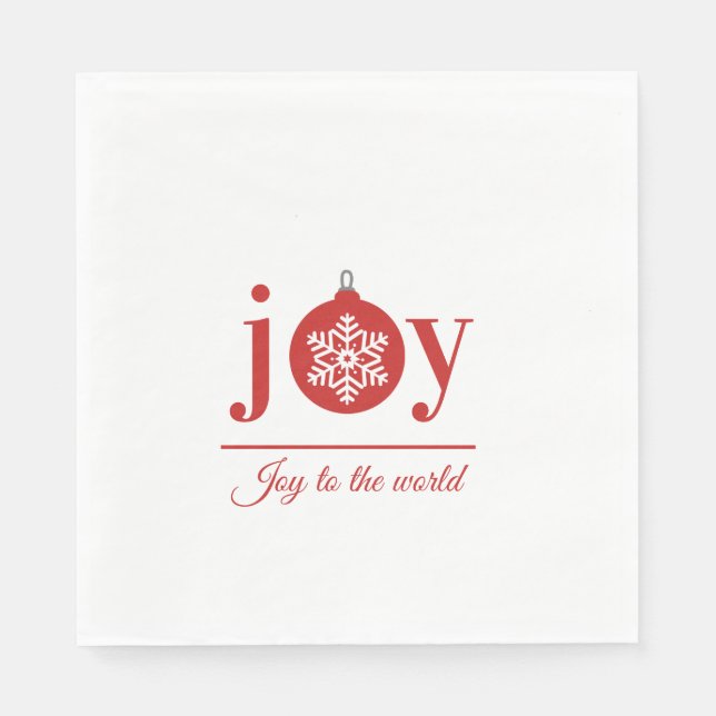 Serviette En Papier Festive Joy Papier de Vacances Napkin (Devant)