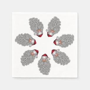 Serviette En Papier Festive Père Noël Ring Fête