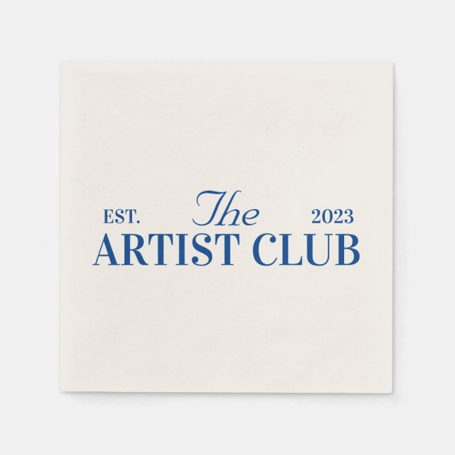 Serviette En Papier Fête à thème du club artistique (Devant)