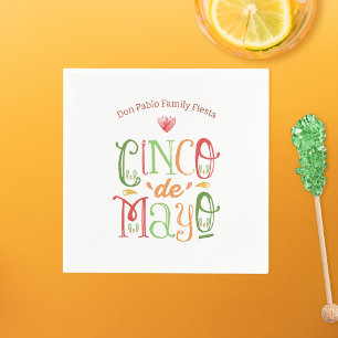 Serviette En Papier Fête amusante de Cinco de Mayo