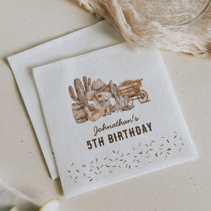 Serviette En Papier Fête Anniversaire de enfant Wild West Cowboy