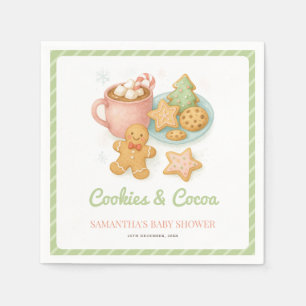 Serviette En Papier Fête bébé hiver Cookies et Cocoa