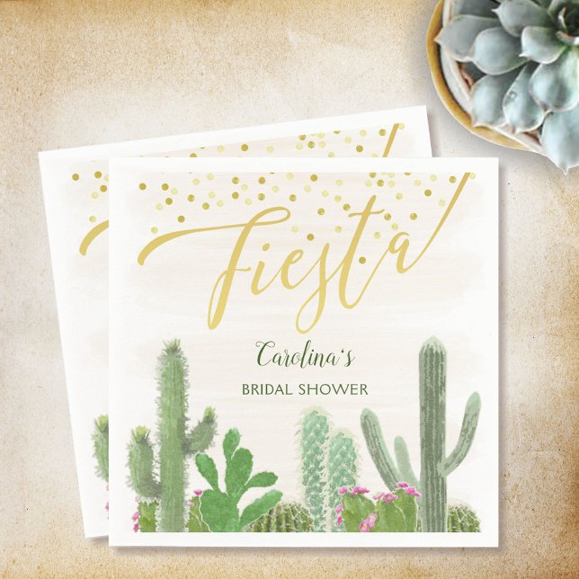 Serviette En Papier Fête Cactus Taco sur l'Amour Réception de Mariage (Créateur téléchargé)