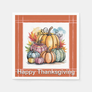 Serviette En Papier Fête citrouille