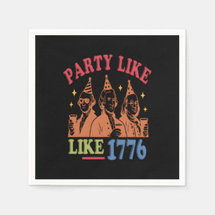 Serviette En Papier Fête Comme 1776 Retro Vintage