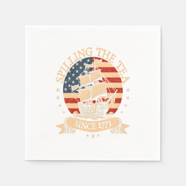 Serviette En Papier Fête comme c'est 1776 - Retro Patriotic Bow (Devant)