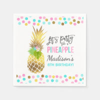 Fête comme un ananas fête Anniversaire Napkin