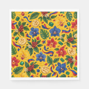 Serviette En Papier Fête Culturelle Inspirée de Colombie