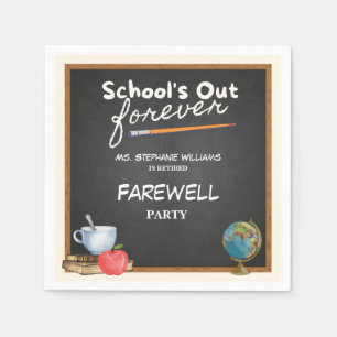 Serviette En Papier Fête d'adieu de l'enseignant à la retraite